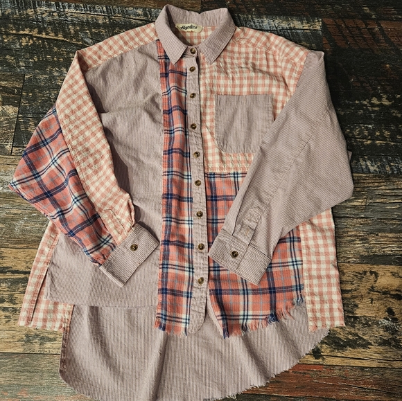 Haptics Full Size Button Down Crop Long Sleeve Cardigan main image 1
